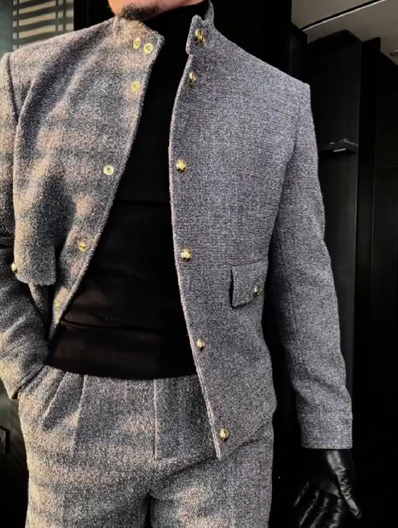 Fashion new solid color leather long sleeve jacket