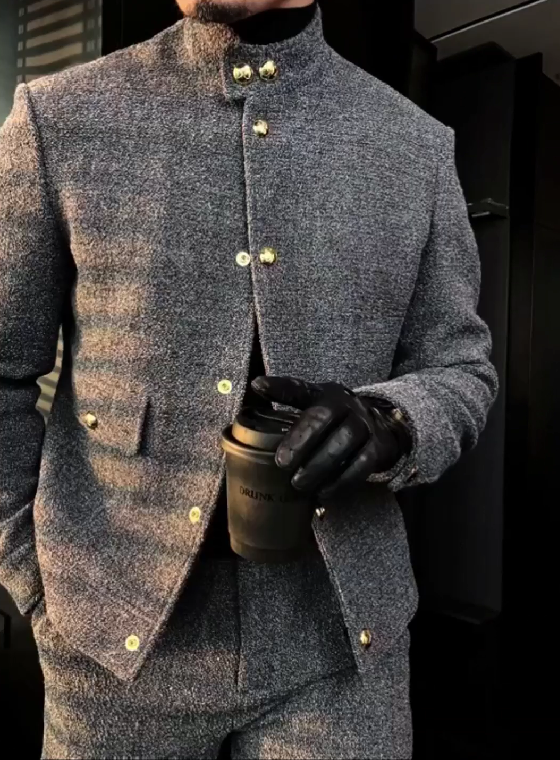 Fashion new solid color leather long sleeve jacket