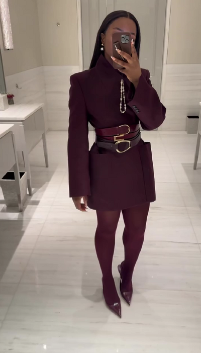 Burgundy high-end suit