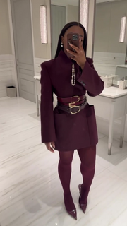 Burgundy high-end suit