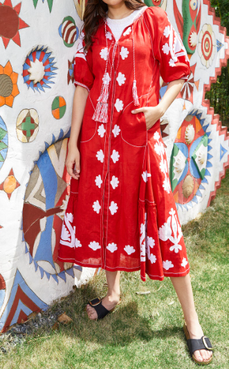 Chic Printed Long Sleeve Shirt Dress