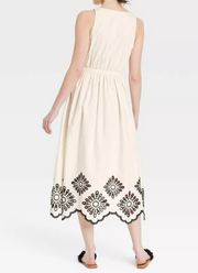 The Chic Eyelet Sundress With Elastic Waist