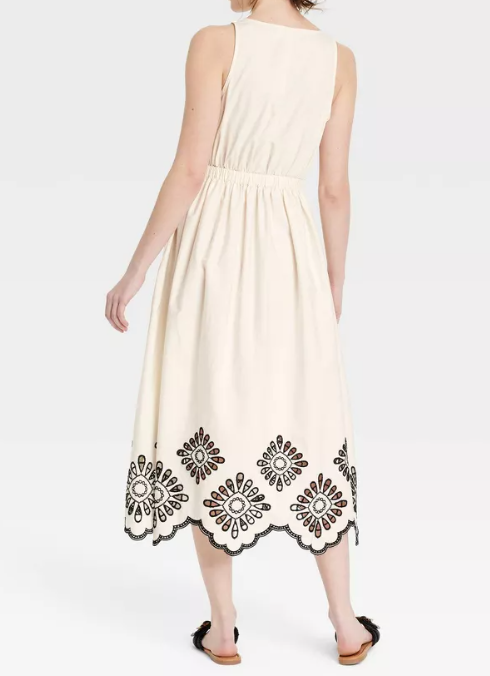 The Chic Eyelet Sundress With Elastic Waist