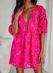 The Backless Lace Vacation Dress