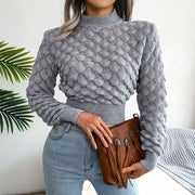 Three-dimensional diamond hollow long sleeves