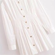 Spring new casual single-breasted dress