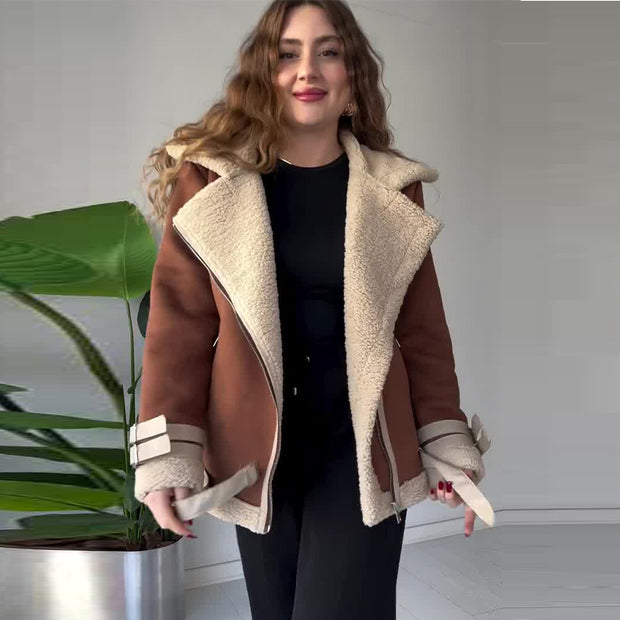 polo wool leather jacket