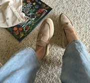 Linen slip-on loafers