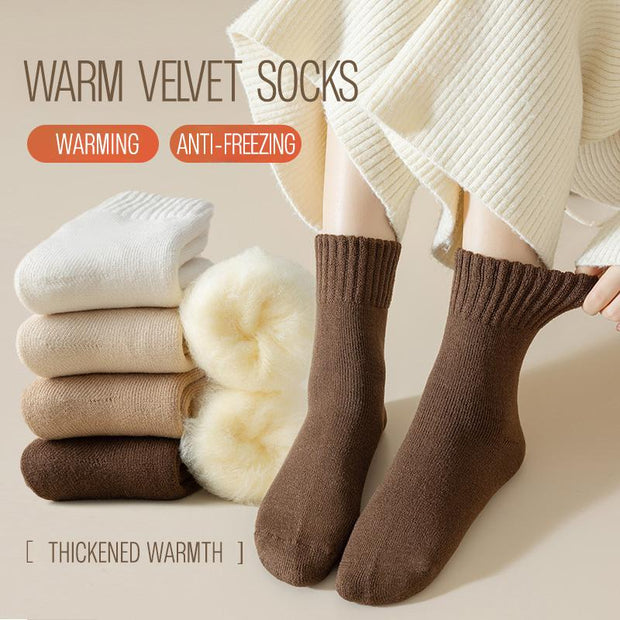 Women's winter fashion fleece warm socks