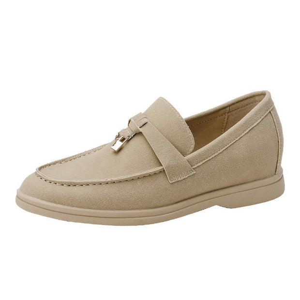 Linen slip-on loafers