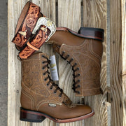 2024 Handmade cowhide carved cowboy boots