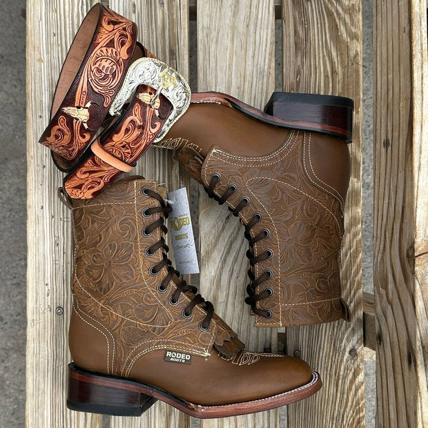 2024 Handmade cowhide carved cowboy boots
