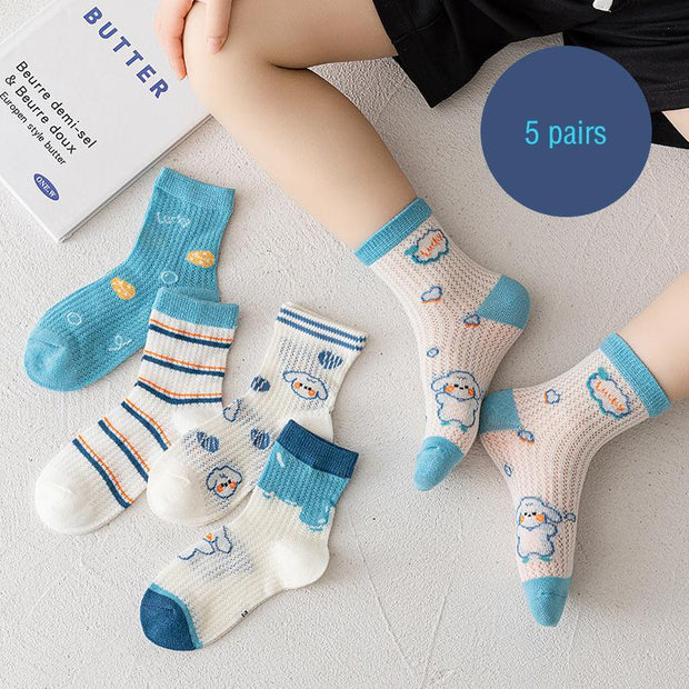 Summer cute breathable sweat-absorbing children's socks