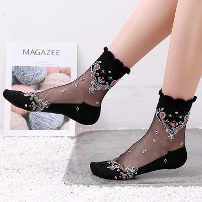 Baroque crystal glass socks