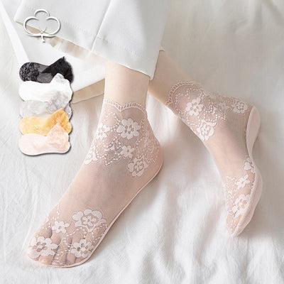 Women's Fashion Cotton Breathable Lace Socks