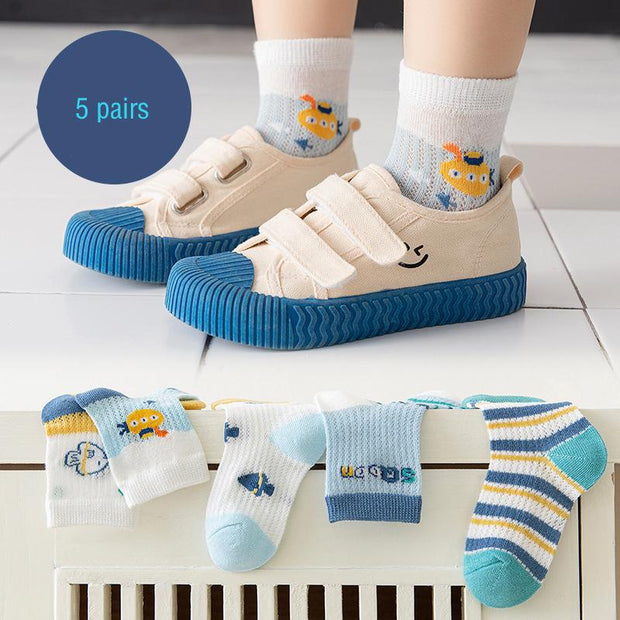 Summer cute breathable sweat-absorbing children's socks
