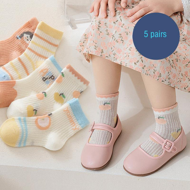 Summer cute breathable sweat-absorbing children's socks