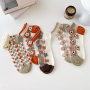 Cute Crystal Silk Breathable Cotton Socks
