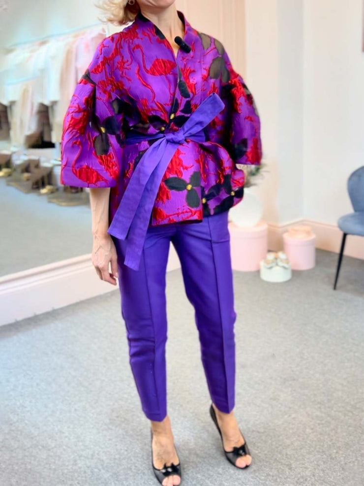Printed Embroidered Mesh Patchwork Jacket