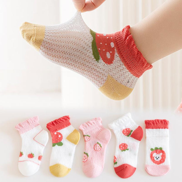 Summer cute breathable sweat-absorbing children's socks