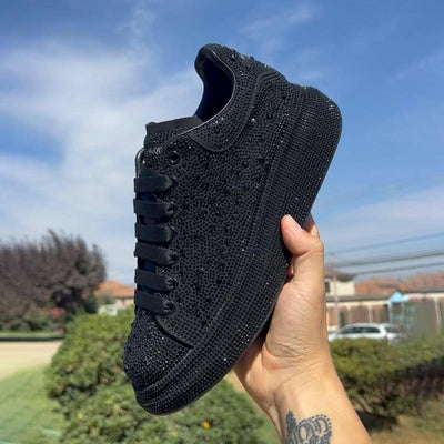 Rhinestone Shiny Thick-soled Sports Couple Casual Shoes