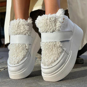 Lambskin Patchwork Platform Shoes