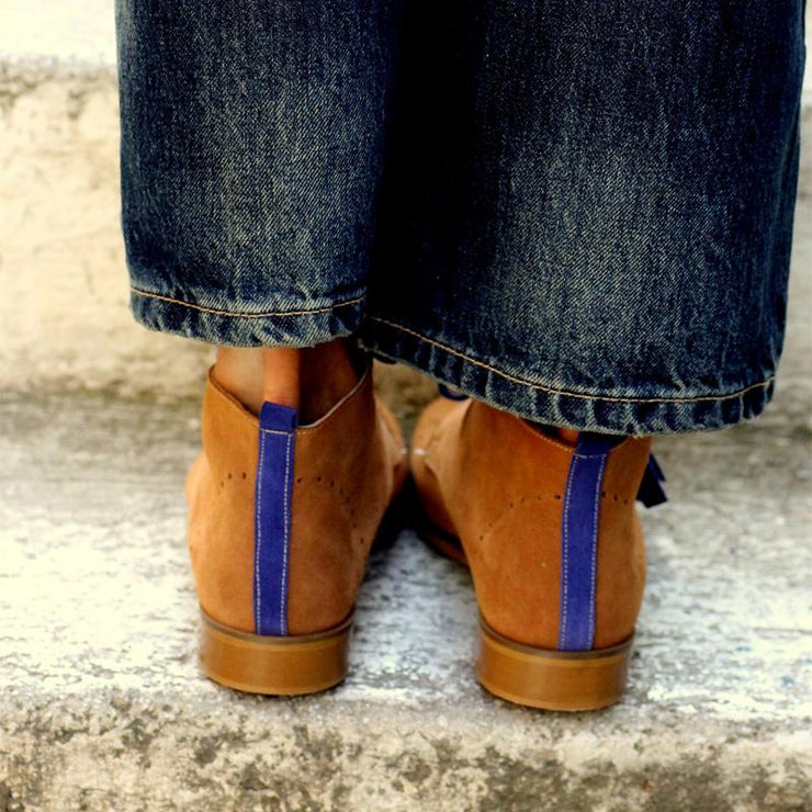 Women's Fashion Color Punching Tassel Single-layer Shoes
