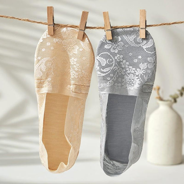 Ladies Breathable Lace Socks