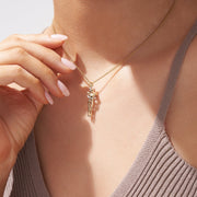 Jewelry Hug Pendant Necklace 18K Gold Couple Necklace