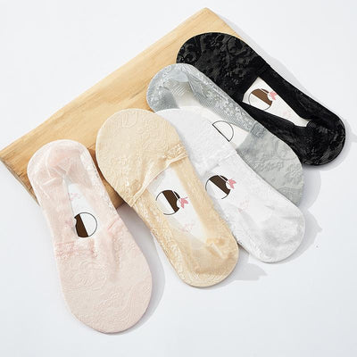 Ladies Breathable Lace Socks