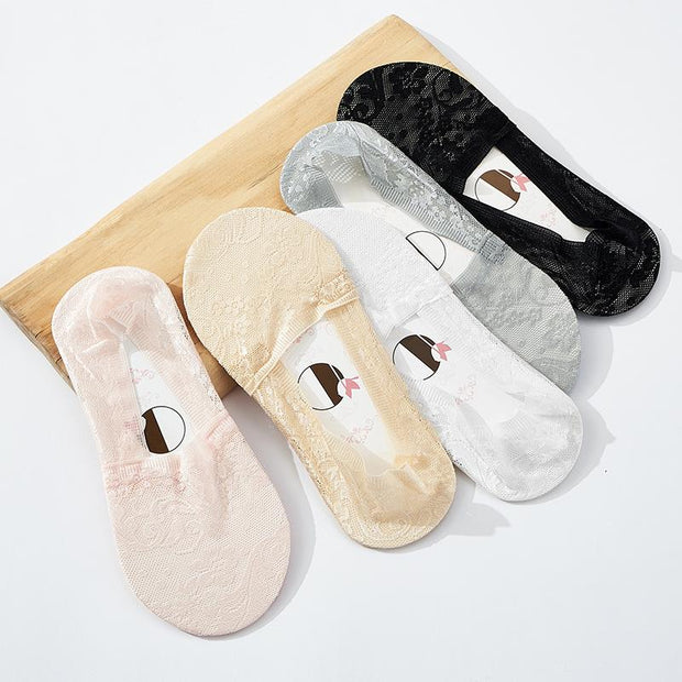 Ladies Breathable Lace Socks