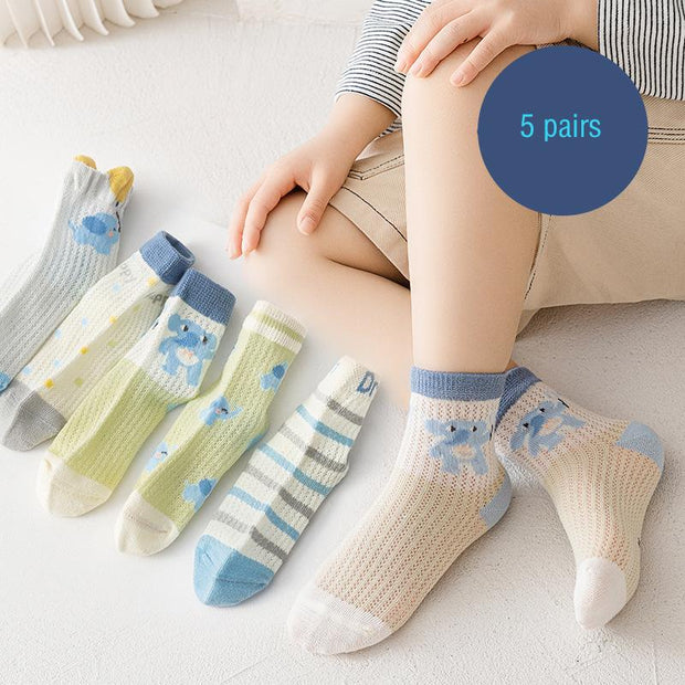 Summer cute breathable sweat-absorbing children's socks