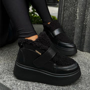 Lambskin Patchwork Platform Shoes