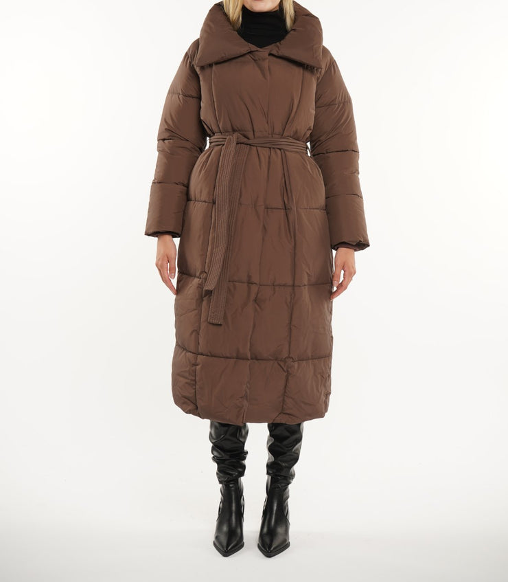 Extra Long Length Belted Button Jacket Splashproof