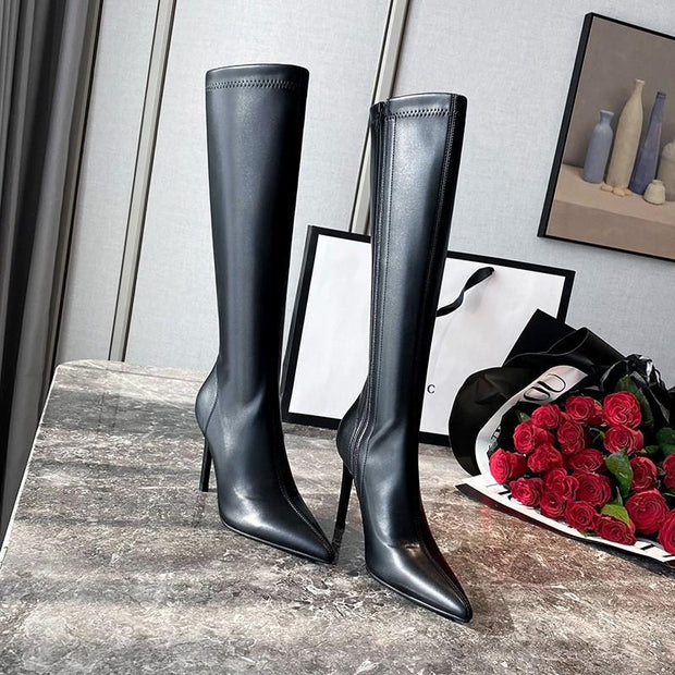 2024 Original Genuine Leather Pointed Toe Boots