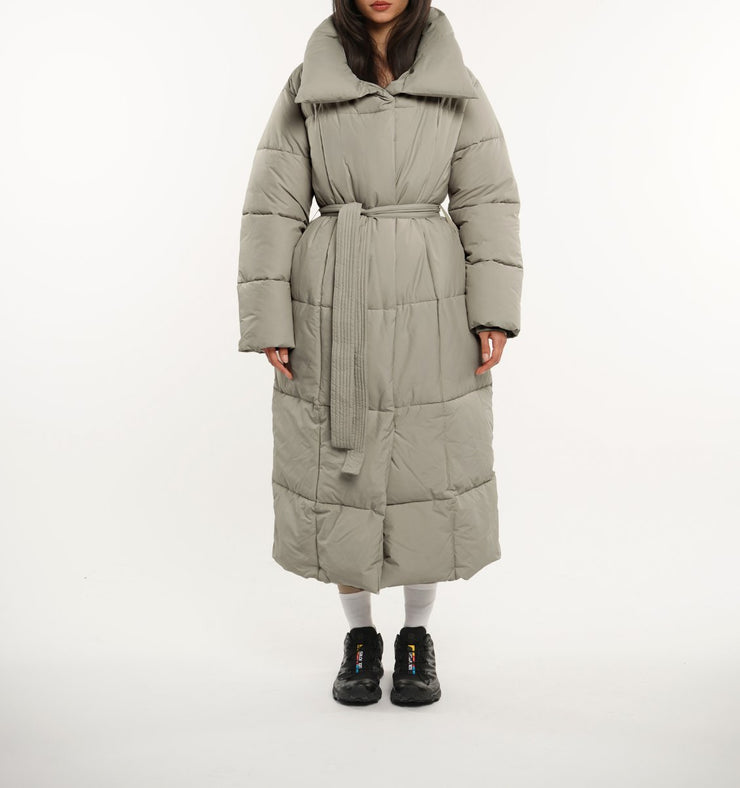 Extra Long Length Belted Button Jacket Splashproof