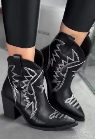 Women's Printed Casual Cowboy Boots