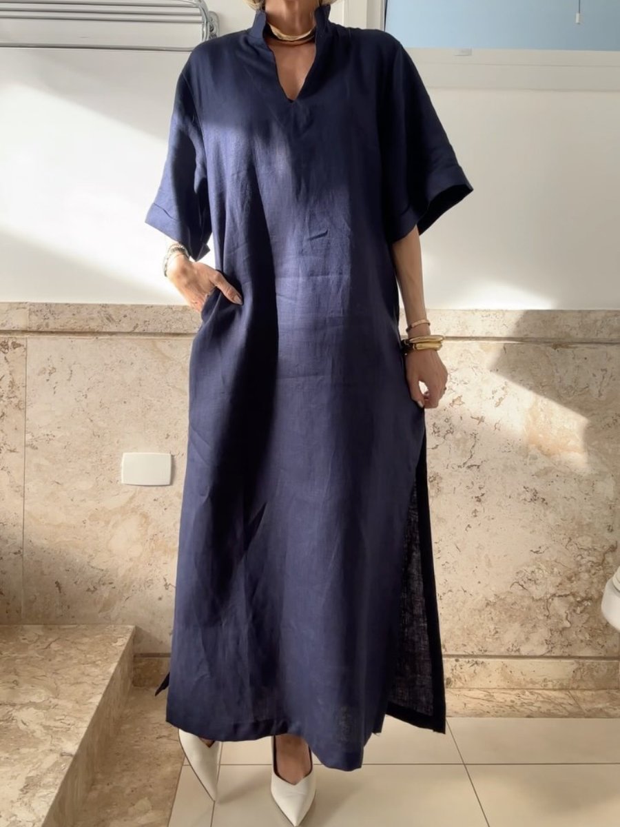 Chic Loose Lazy Linen Maxi Dress