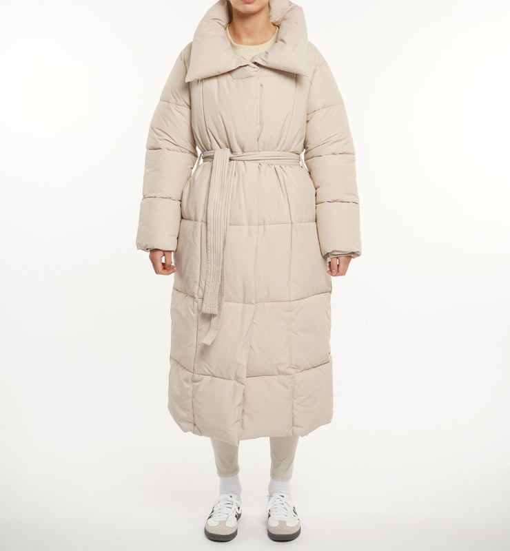 Extra Long Length Belted Button Jacket Splashproof