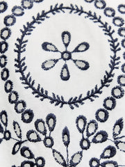 Embroidered Sleeveless V Neck Dress