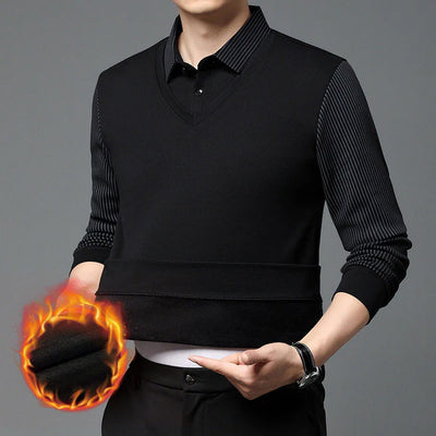 New Fall/Winter Fake Two-Piece Polo Shirts--Buy Two Get Free Shipping