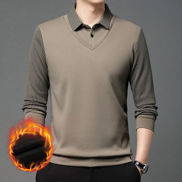 New Fall/Winter Fake Two-Piece Polo Shirts--Buy Two Get Free Shipping